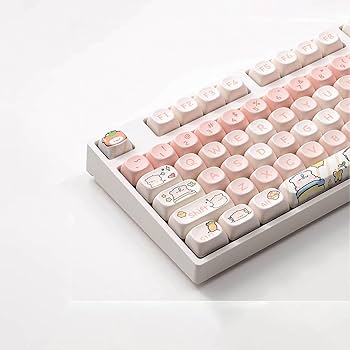 小物 Miupama Amazon | 144 Keys PBT Keycaps MOA Profile Pink Cute Pig