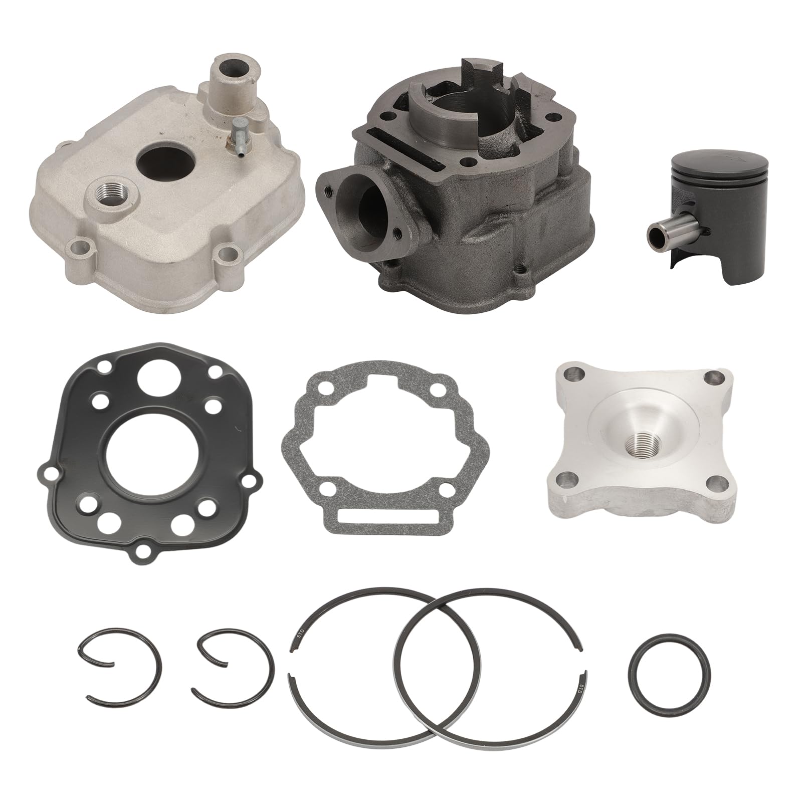 Siguiente Kit Cilindro 50 Hierro Fundido para Derbi Euro 3 y 4 Culata Pistón Bisegmentos Tipo Original todos los modelos D50B0 DRD Senda SM Bultaco GPR EURO3 EURO4 E3 E4