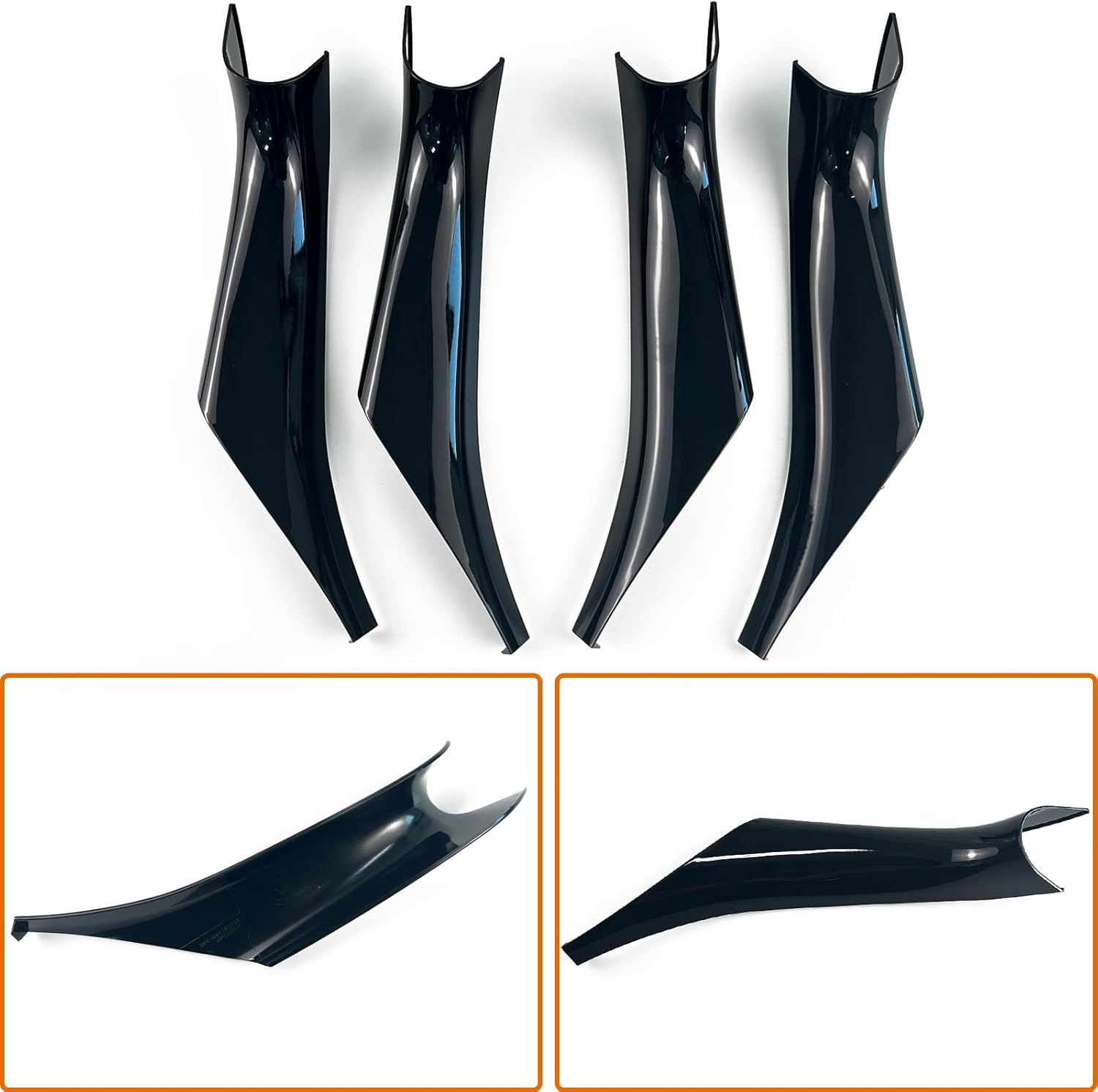 4PCS Car Door Pull Cover Fit for BMW X3 G01 2018-2023, X4 G02 2019-2024 Interior Door Handle Protective Decorate Covers 20i 30i 30e (Piano Black)