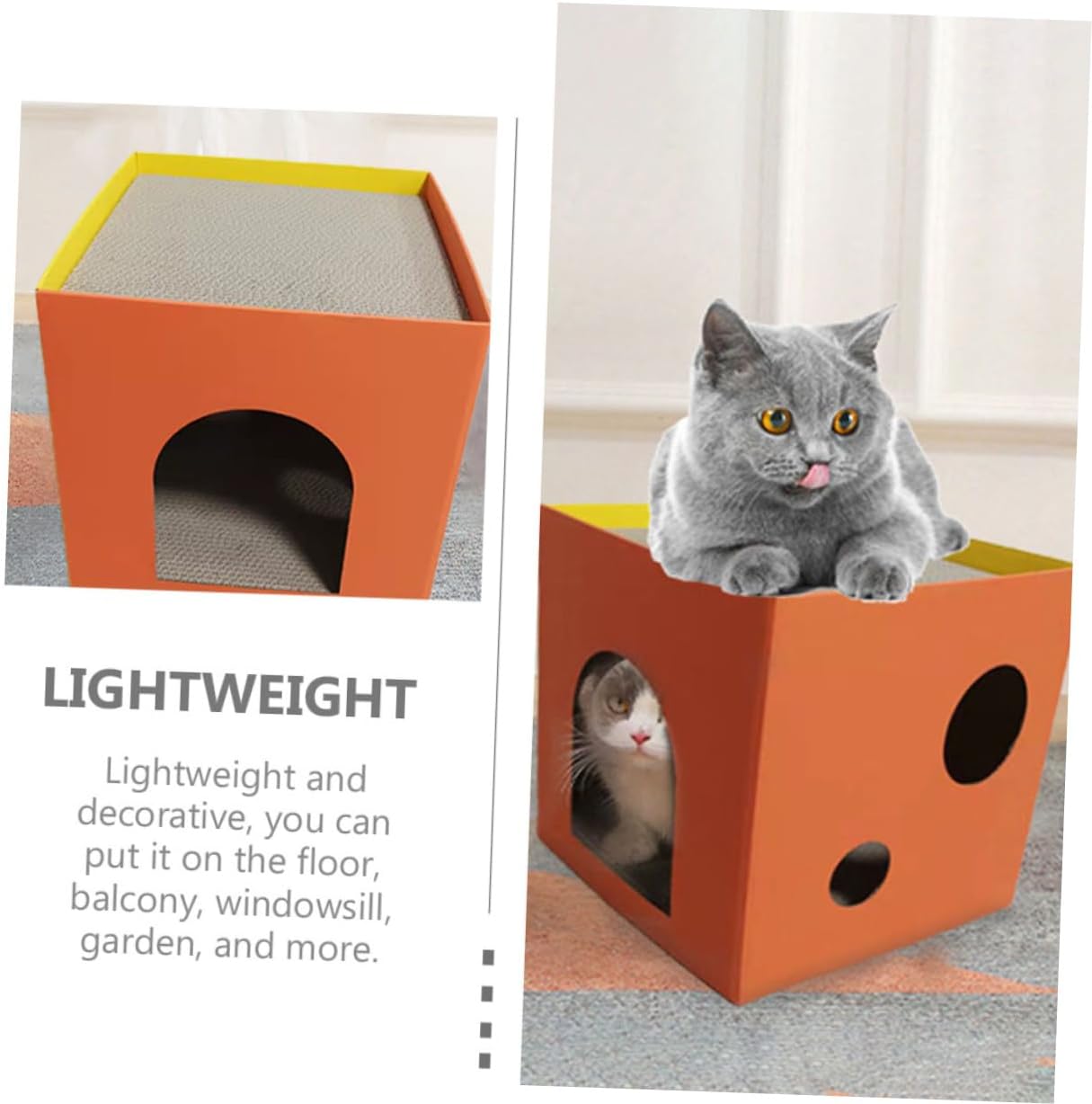 Kitten Sisal Scratcher Cube Indoor Cat Rubbing Multi Purpose Cat Cave for Claw Maintenance Protects Furniture Keeps Cats Engaged