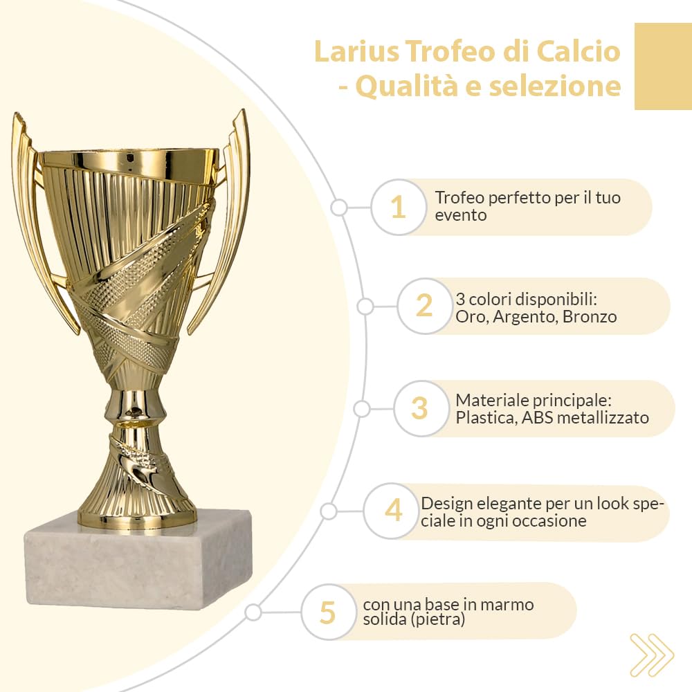 Larius Vincitore Coppa – Trofeo Regalo con Testo Desiderato