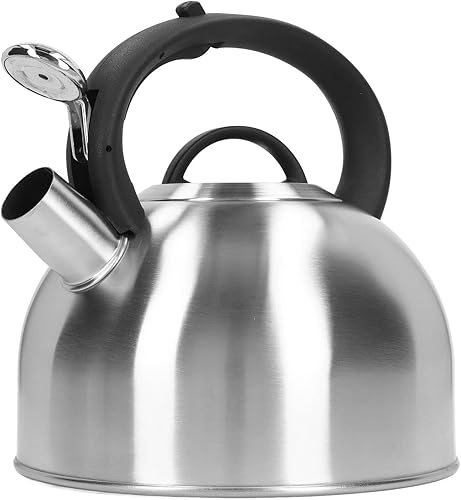 Hervidor de té silbante tetera de acero inoxidable de 3 litros calentamiento rápido botones de un solo toque hervidor silbante con mango aislado