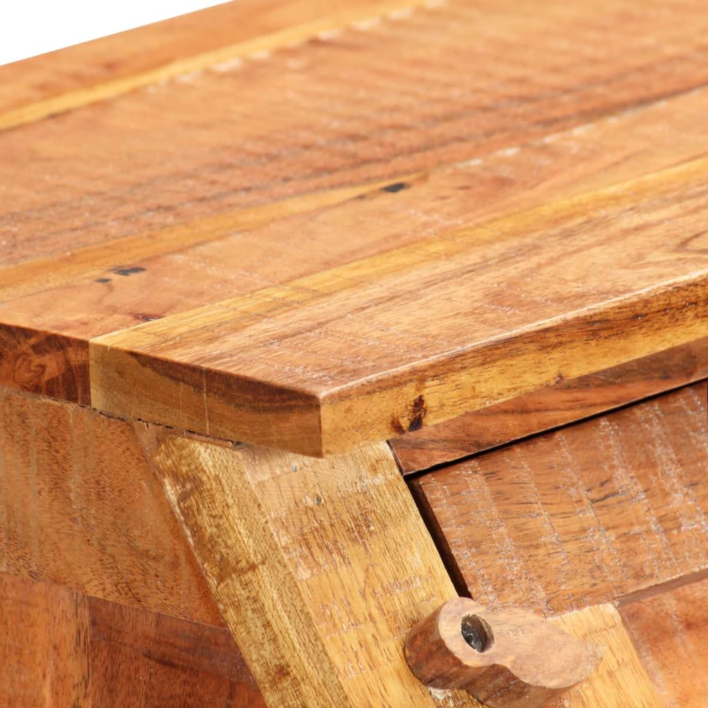 Scrivania in legno massiccio di acacia, 90 x 40 x 107 cm, con cassetti, piano di scrittura pieghevole, libreria, segretario per casa, ufficio, studio, soggiorno, camera degli ospiti