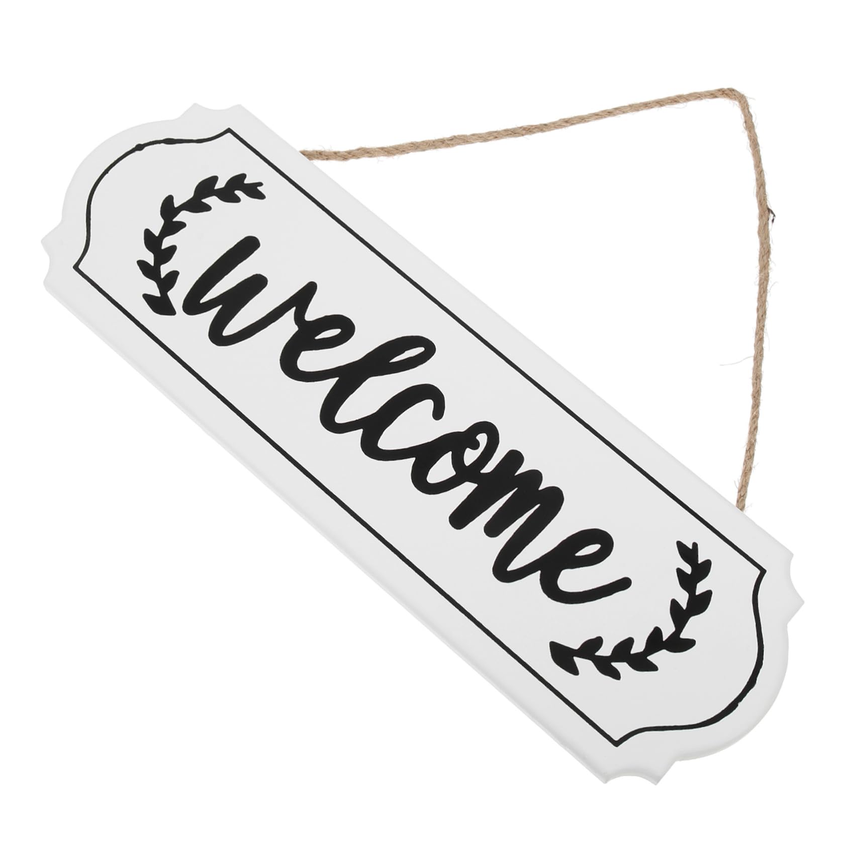 Rustic Wooden Welcome Sign round Door Plate for Front Porch Xmas