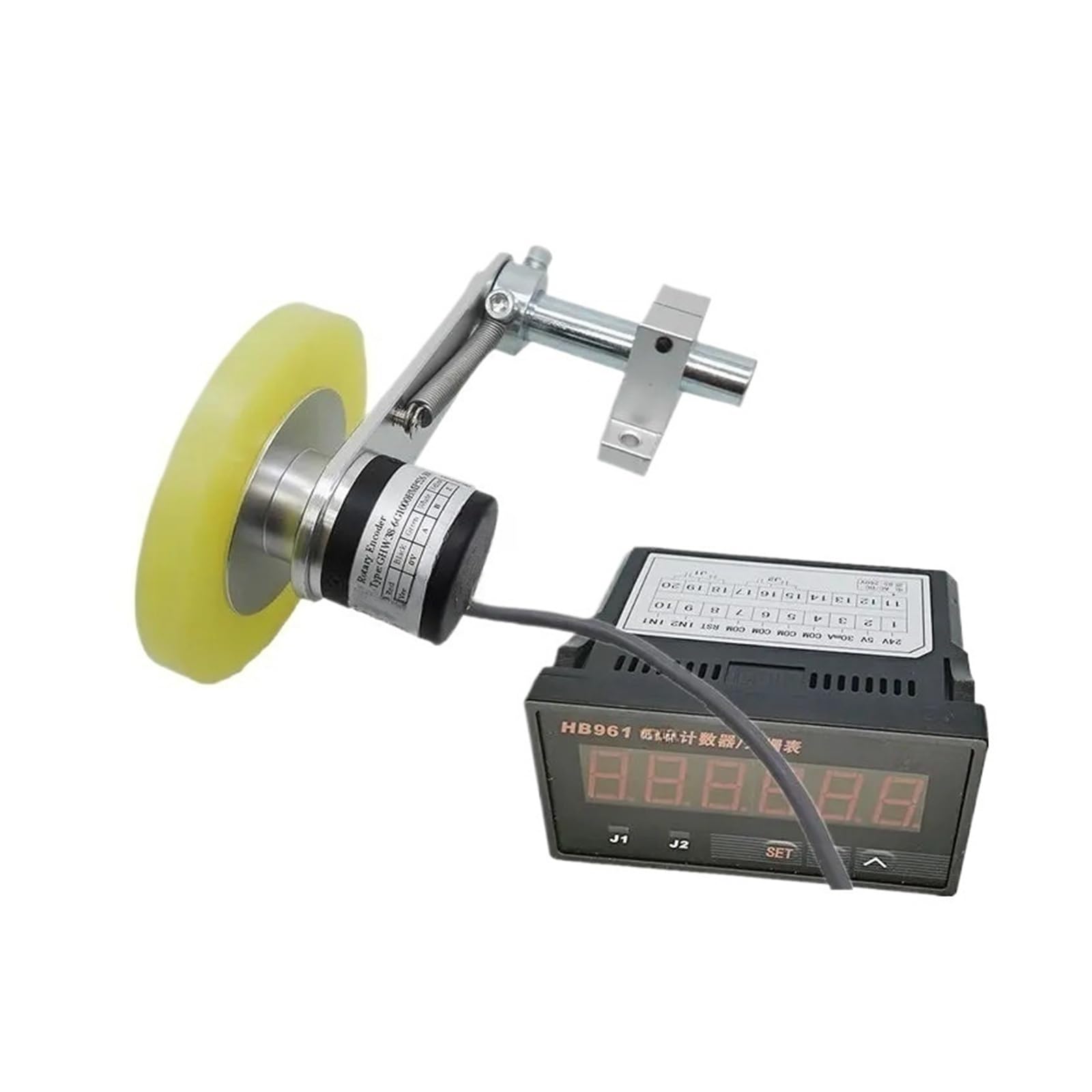 MXXDMOPD Length Measuring Counter Meter with 6 Digit Indicator Wheel Encoder Draw Wire Displacement Sensor(GHW38)