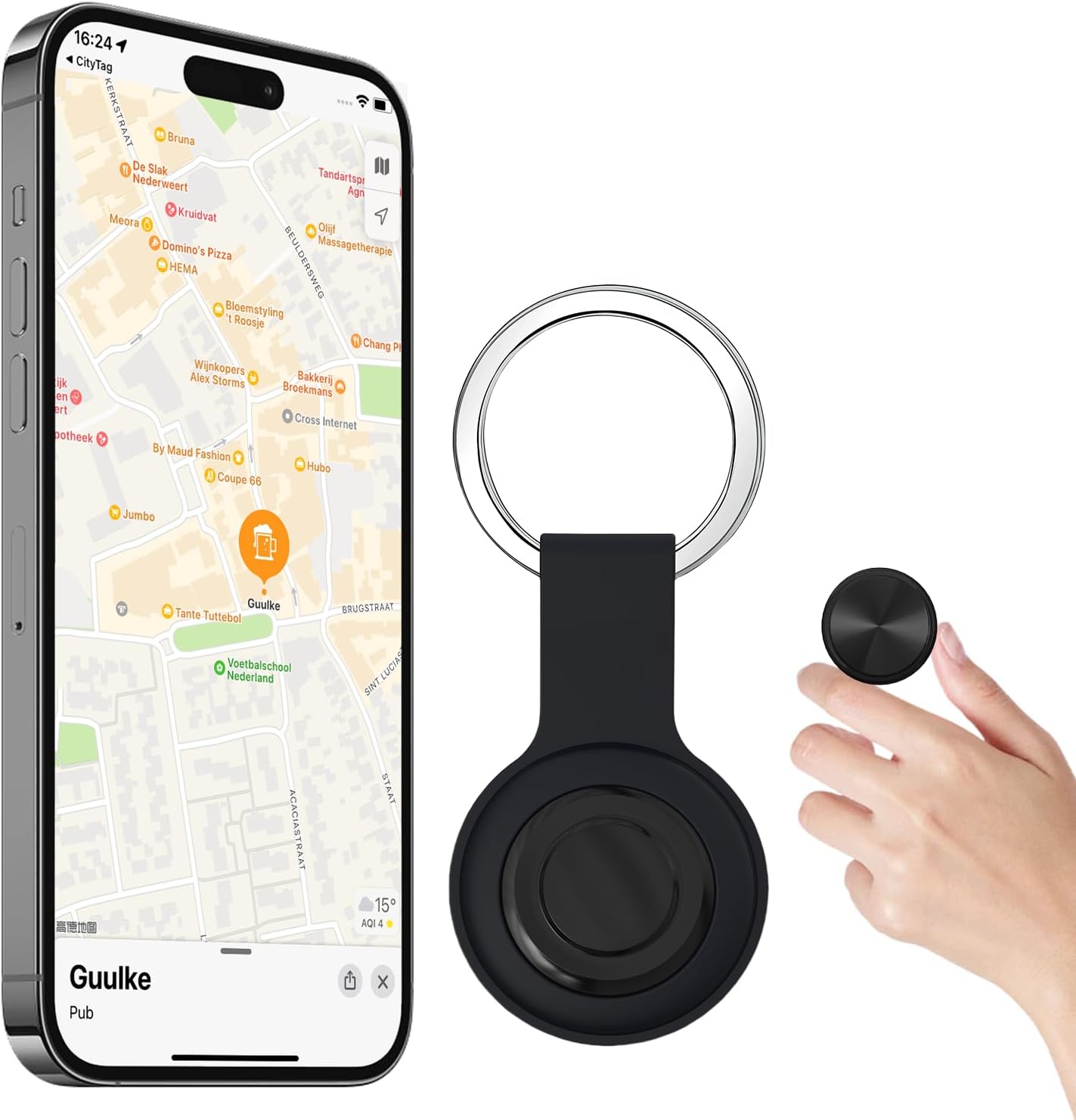 GPS Tracker for Vehicles, Cars, Pets, Kids & Valuables – No SIM Card, No Subscription – Real-Time Global Tracking Device – Compatible with iOS & Android
