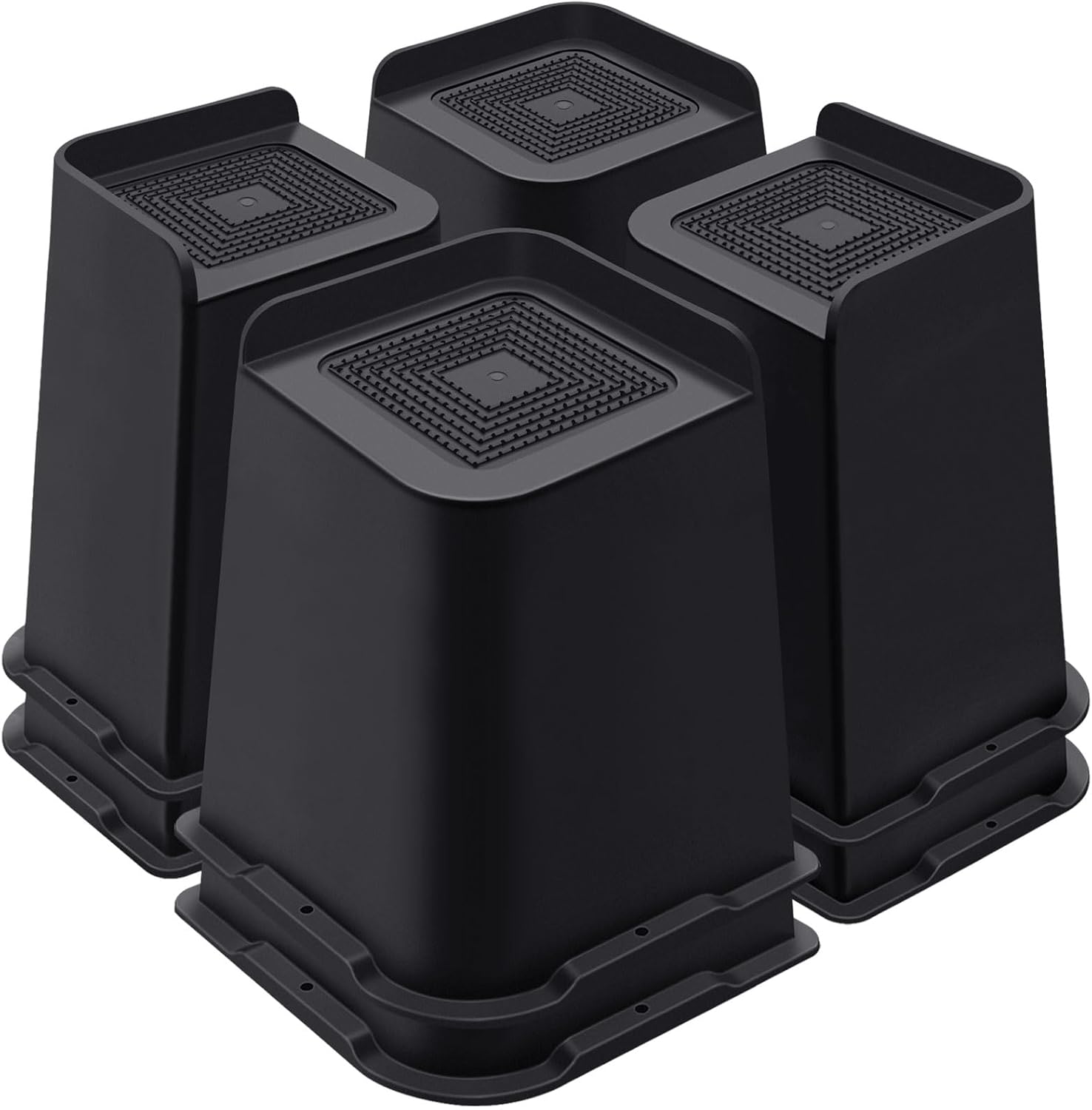 Bed Risers 8 Inch Heavy Duty, Furniture Risers for Bed Desk Table Sofa Couch ?Oversized Bed Lifts Risers, Support up to 5000 Lbs(8 Pack Black) Black 8 Pack 8 Inch