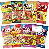 ハリボー 8種セット（グレープフルーツ・スターミックス・ハッピーグレープ・ハッピーコーラ・ゴールドベア・ミックスサワー・ハッピーサワーコーラ・ピーチ）×各1個（合計8個）オリジナルメッセージカード付