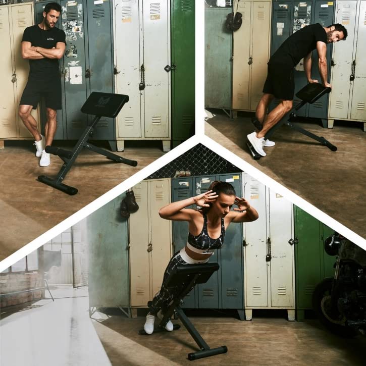 Generisch 9010051 Premium Rückenstrecker Rückentrainer verstellbar Hyperextension Bauch Rückenmuskulatur Fitness Studio Kraftsport für Frauen und Männer