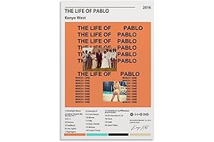 JOPLAX Kanye West Poster - The Life of Pablo Album Cover Canvas