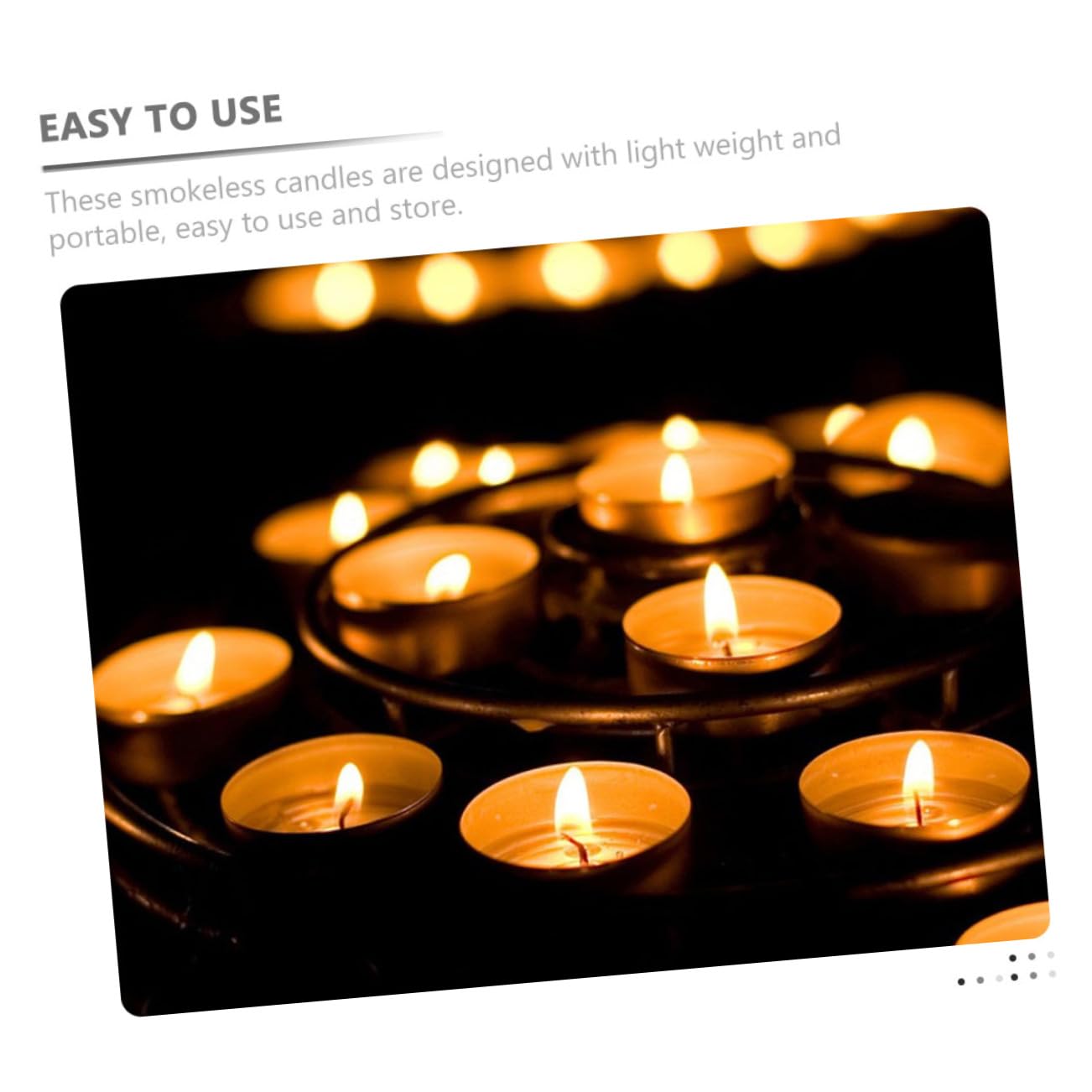 Velas de Té Redondas sin Humo Base de Aluminio 100 Unidades, Color Claro, de Larga Duración, Hogar y Salón de Té