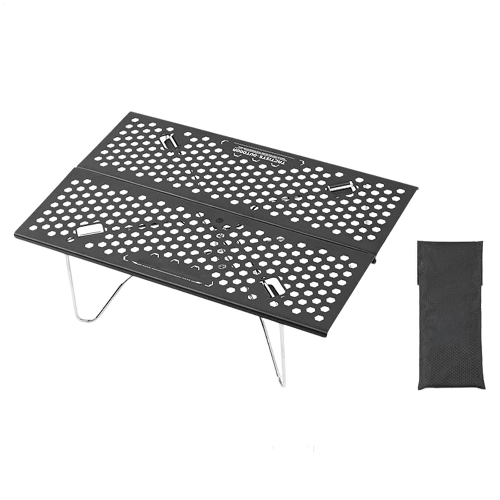 Tavolo Pieghevole Portatile Metallo Antiscivolo | Tavolo da Campeggio con Supporto a X Per escursionismo, trekking, arrampicata, pesca, picnic, barbecue e cucina in giardino