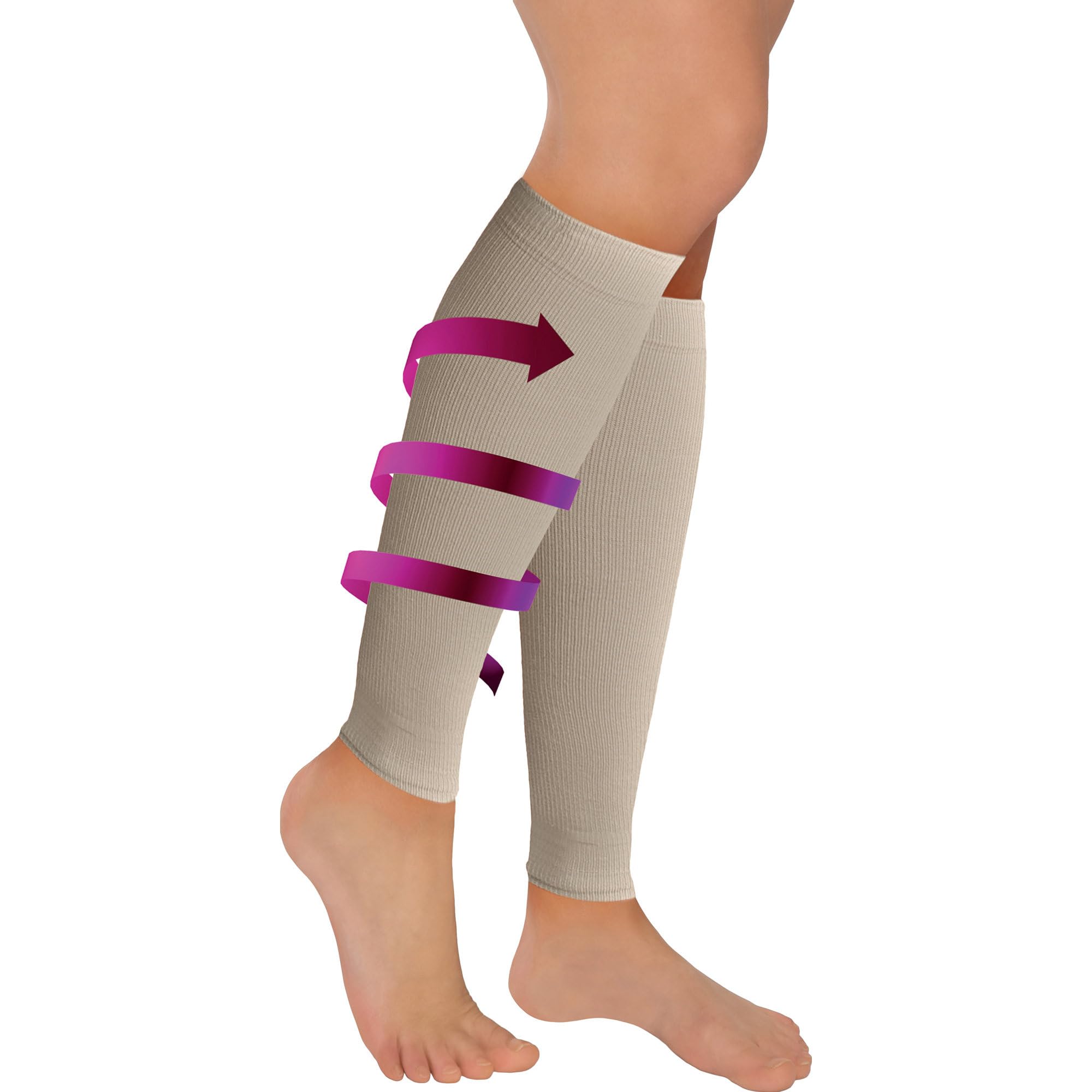 FUSSGUT Unisex Stütz-Stulpen, 1 Paar beige Größe Einheitsgröße