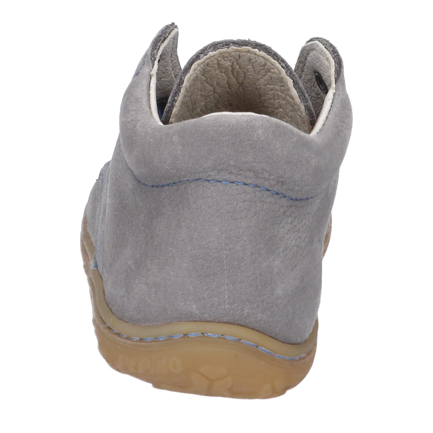 RICOSTA Unisex - Baby Stiefel Cory,Kinder Lauflernschuhe,WMS:Mittel,lose Einlage,terracare,schnürstiefel,Booties,Leder,Graphit/blau (470),19 EU