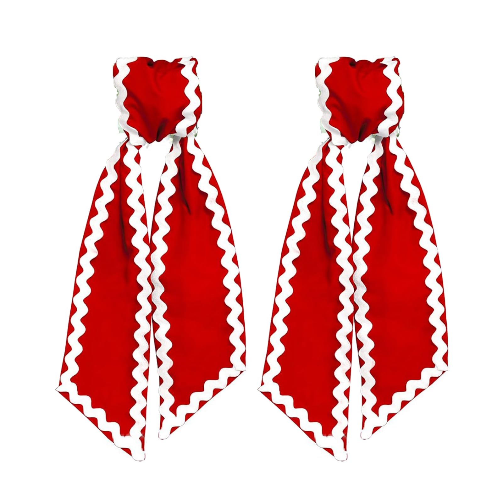 Zxfdsfdbnm 2 Pack Scalloped Wreath Sashes for Front Door Porch Decors Garland Ribbon Accessories Weddings Holiday Decoration Wreath Sashes