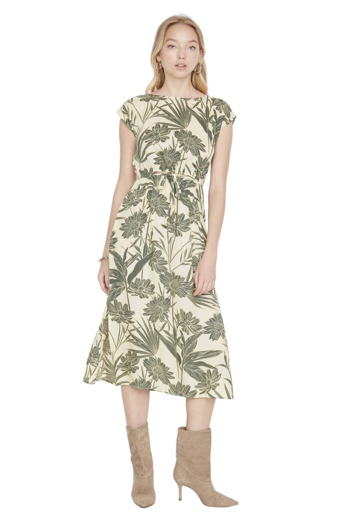 Trendyol Vestido Midi Acampanado Regular Mujer