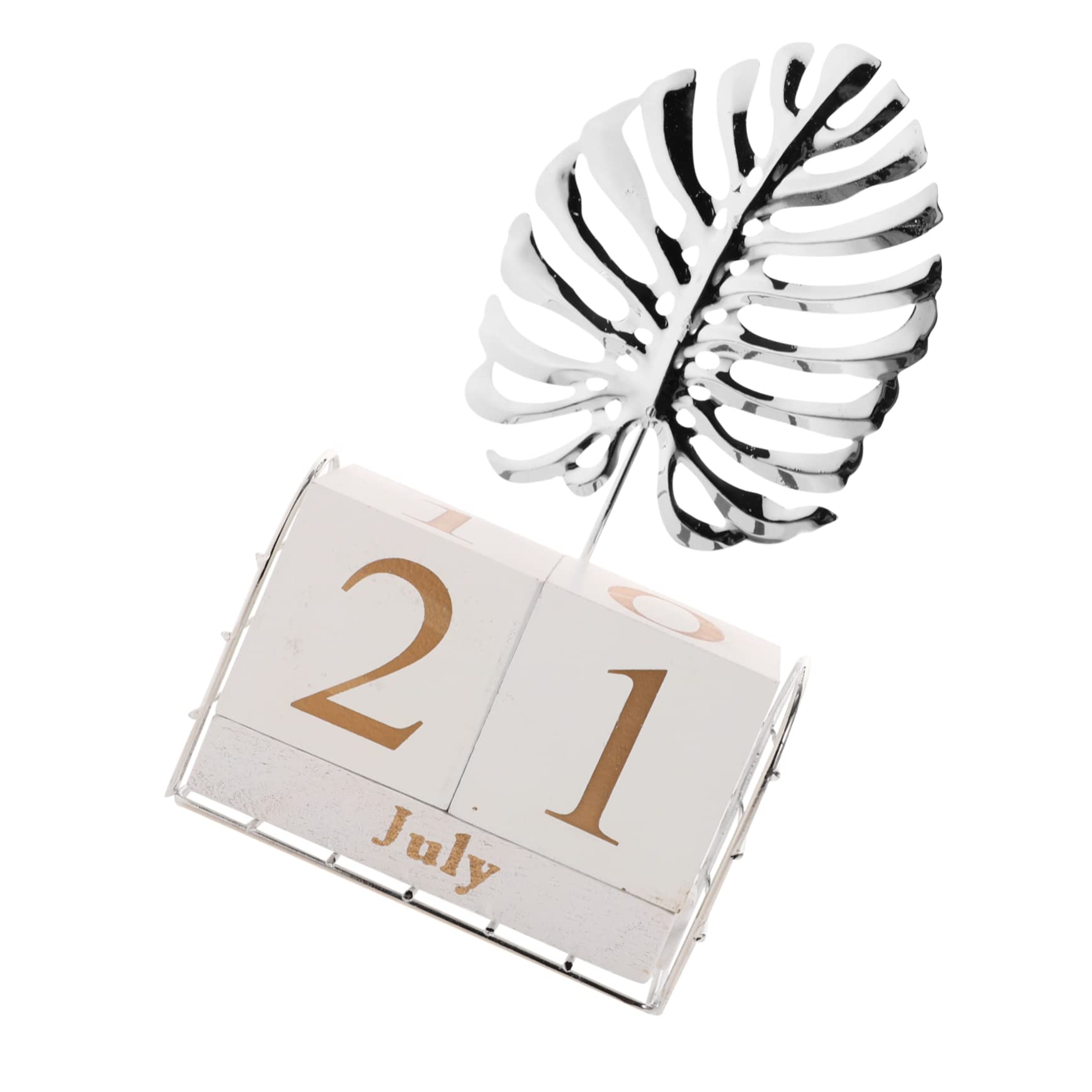 SHINEOFI 2 Piezas de madera calendarios de mesa calendarios mesa creativo escritorio con perpetuo de escritorio decoración de oficina planchar