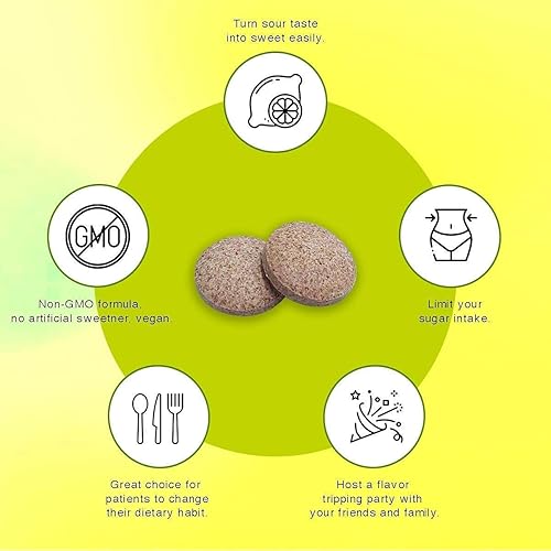 Miniatura 7 de Pastillas de frutas milagrosas, convierte los alimentos agrios en dulces, cambio de sabor, cambian las papilas gustativas. Las pastillas de bayas