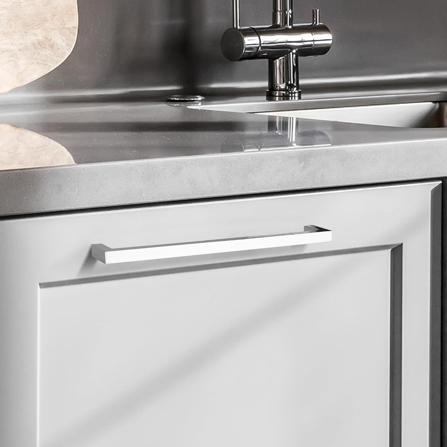 GOBEKOR Cabinet Pulls - Solid Zinc Alloy Kitchen Cabinet Handles & Knobs for Drawers, Dressers, Cabinets