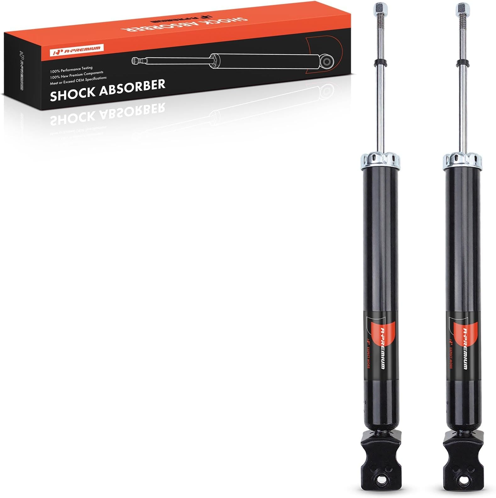 A-Premium Rear Shock Absorbers, Set of 2 - Compatible with Nissan