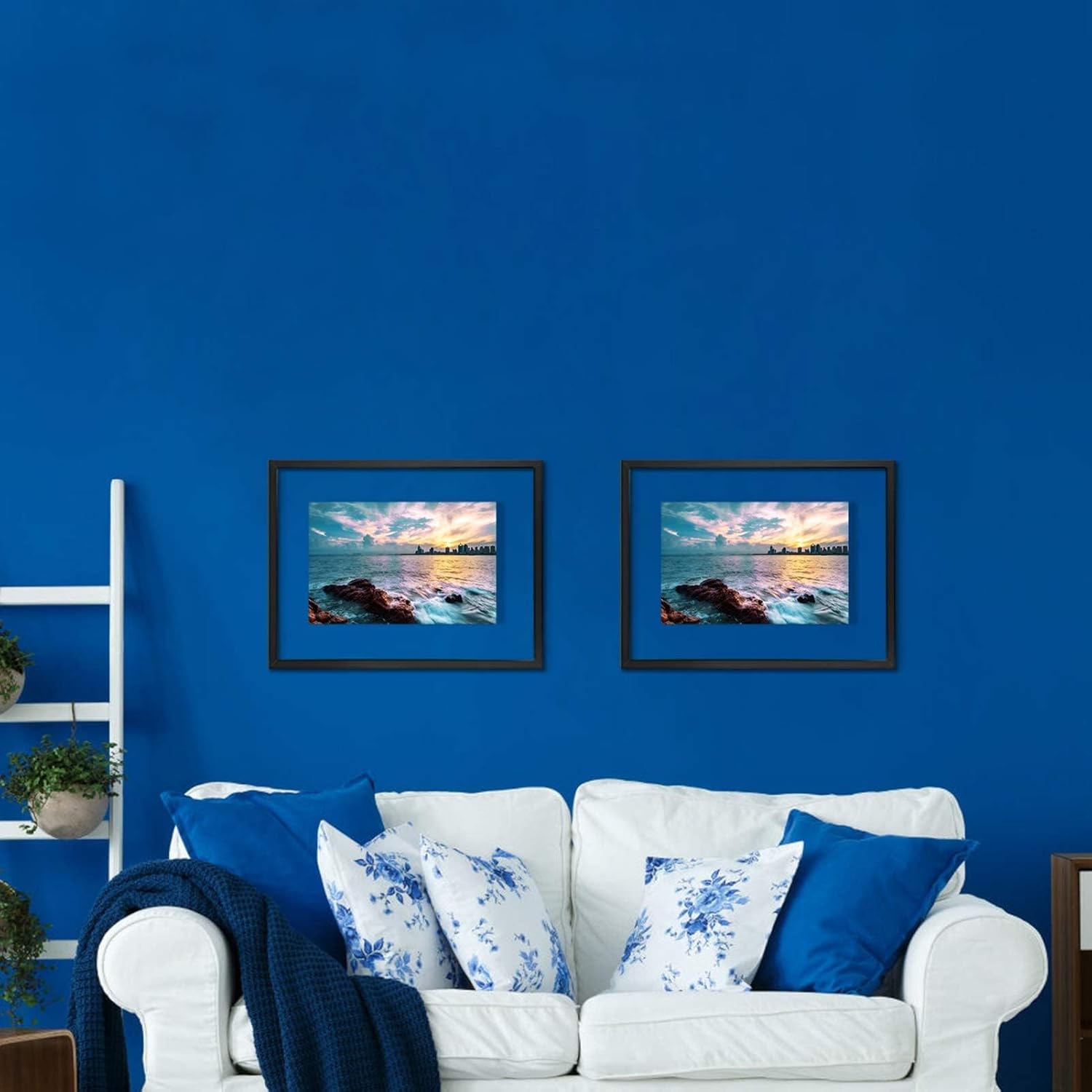 ONE WALL 18x24 Inch Floating Frame, Black Wood Double Glass Float Picture Frame Display 11x14/11x17/12x18/13x19/16x20 Photos Plant or Petal Specimens for Wall Hanging - Mounting Kit Included