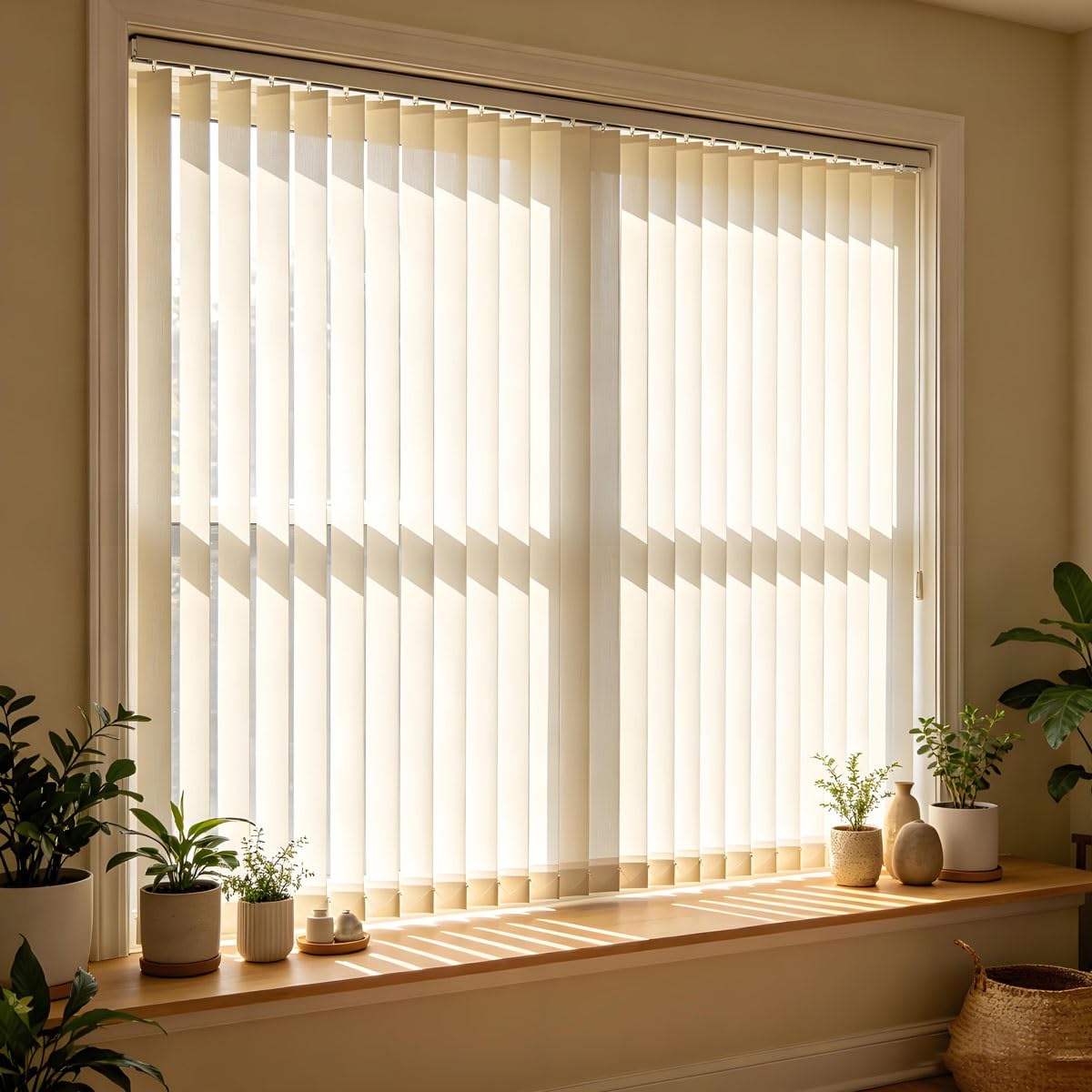 Veneziane da per Interno Tende Verticali, Tenda Verticale A Lamelle, Tende A Doghe Oscurante, Isolamento Termico per Ufficio Domestico Bianco Blu Beige Grigio 60-300cm(Dark blue,120W x 200H cm)