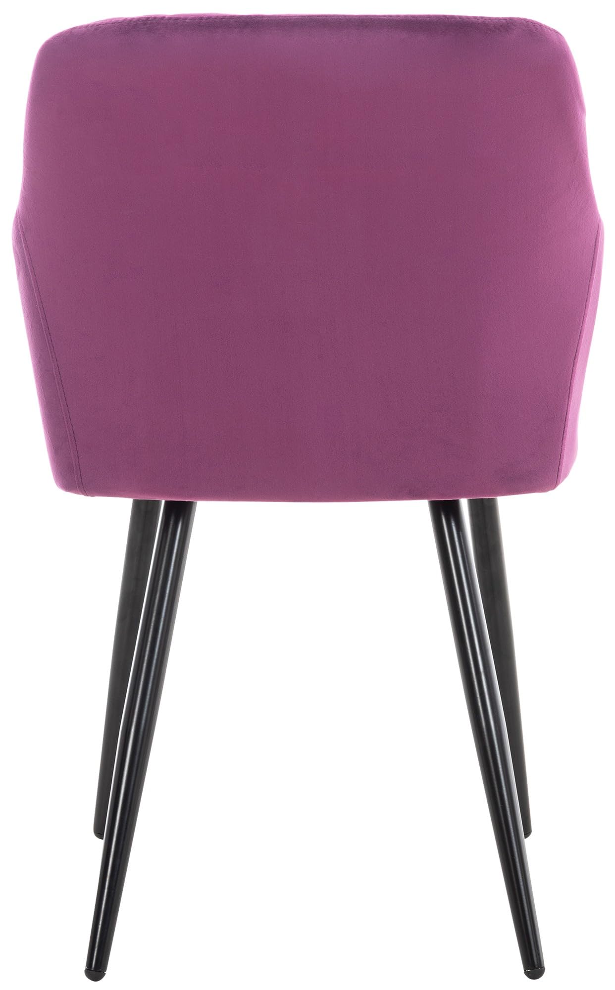 CLP Silla De Comedor Shila En Tela I Silla De Salón En Terciopelo & Base De Metal I Butaca Moderna con Reposabrazos Color:Violeta;Material:Terciopelo