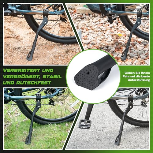 Ventvinal Fahrradständer 26-29 Zoll Universal,Höhenverstellbar rutschfest Stabil Seitenständer,Maximale Belastung 35 kg, Mountainbikes Citybikes Rennrad, Hinterbauständer Kickstand