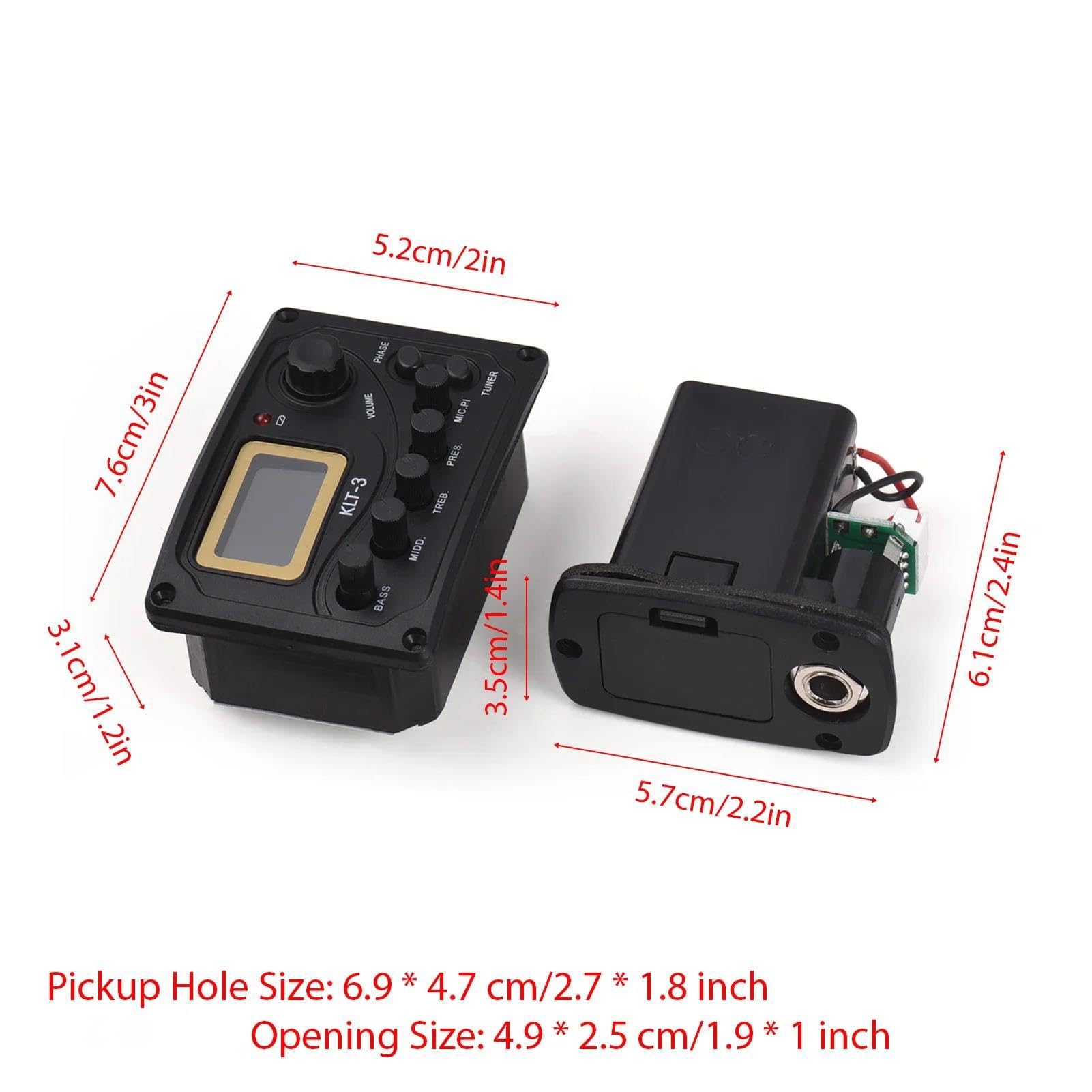 Pickup Per Chitarra Pickup Per Chitarra Acustica Folk Pickup Per Chitarra Classica Equalizzatore Volume/Bassi/Medi/Alti/Pres/MIC.PI Pickup Accordatore/Fase