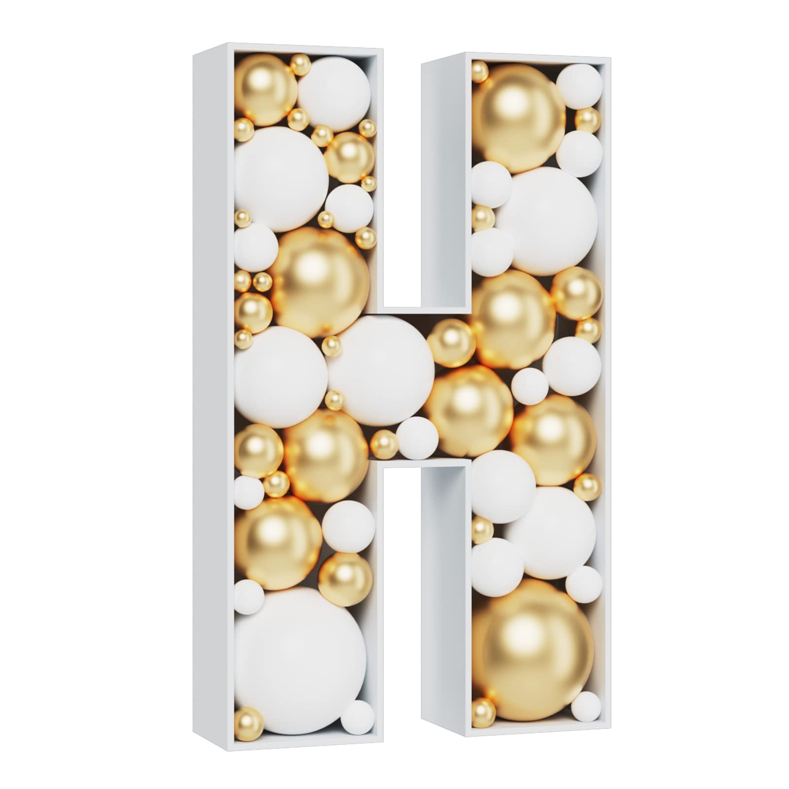 3FT Large Marquee Letters Mosaic Balloon Frame Pre-cut Foam Board Marquee Light Up Letters H for Birthday Party Decorations,Wedding,Baby Shower DIY