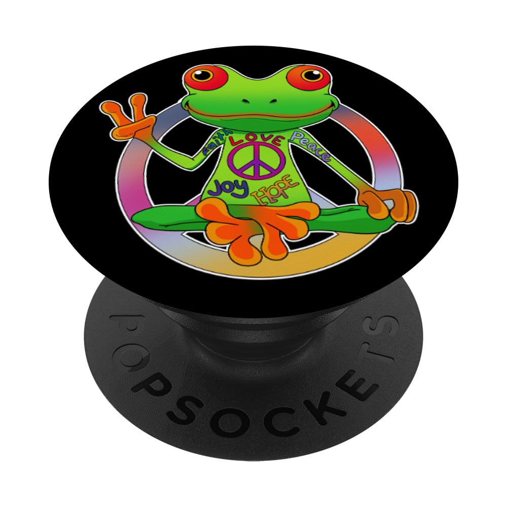 Amazon.com: Peace Frog Love Hope Joy Peace Sign Hippie Vibes