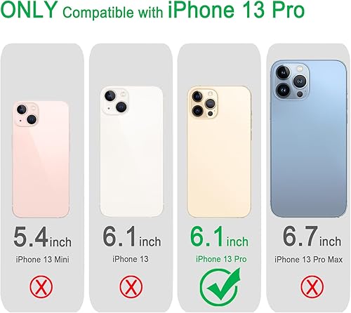 Miniatura 2 de Hsefo Funda magnética compatible con iPhone 13 Pro, compatible con carga inalámbrica MagSafe, parte trasera transparente antiarañazos, a prueba de