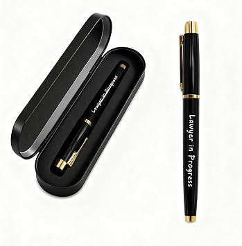 TANWIH Gifts for Lawyer Engraved Lawyer in Progress Gel Pen with Inspirational Quote Box Perfect Graduation, Bar Exam, Law Student, Attorney Gift