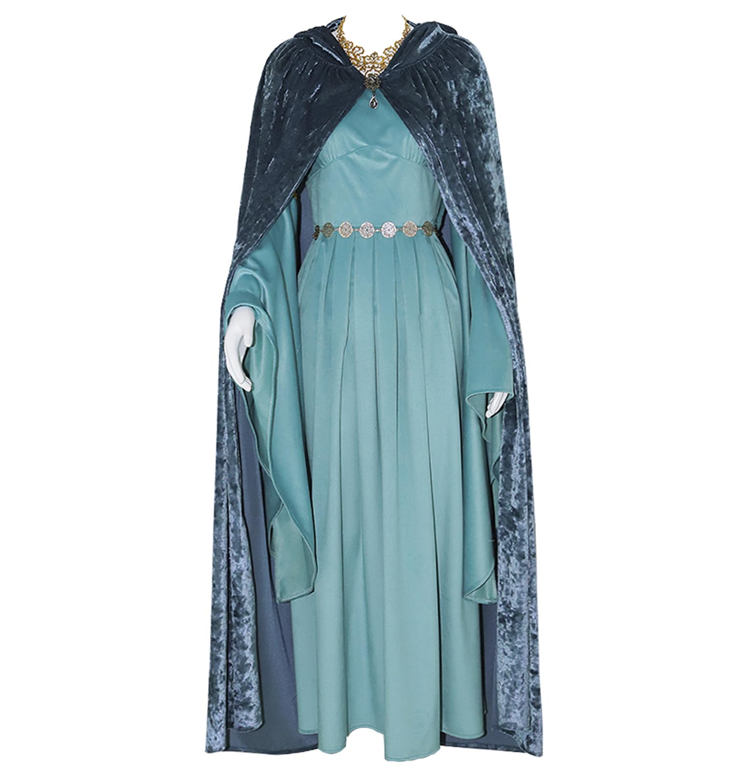 AYYOHON Arwen – Costume De Princesse Féérique Pour Femme – Robe De Soubrette Midevil De La Renaissance, Halloween, Cosplay, Fête Costumée, Taille L