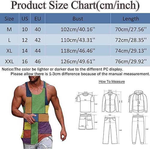 Miniatura 5 de Camiseta de punto con cuello alto falso para hombre para verano surf playa talla grande casual transpirable sin mangas holgada estampado completo