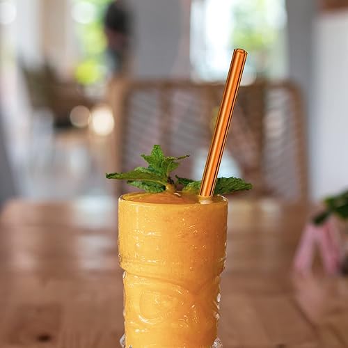 Miniatura 6 de Pajitas de vidrio reutilizables compatibles con vaso Stanley de 40 onzas, popotes de vidrio coloridos de repuesto para accesorios de tazas Stanley,