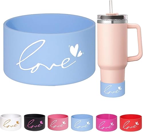 Miniatura 9 de GENLEAS - Bota protectora de silicona para vaso Stanley Quencher de 30 oz40 onzas para botella de agua Hydro Flask de 12 a 24 onzas para vasos