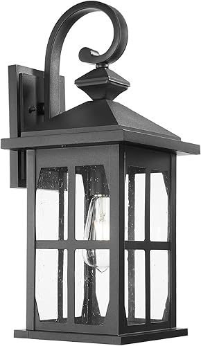 Miniatura 15 de Darkaway Lámparas de pared para exteriores, lámparas de pared para exteriores, accesorios de iluminación exterior, impermeable, negro, aplique de