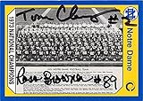 Autograph Warehouse 345130 Ross Browner Tom Clements Autographed Football Card - 1973 National Champions Notre Dame Fighting Irish 1990 College Collection No. 182