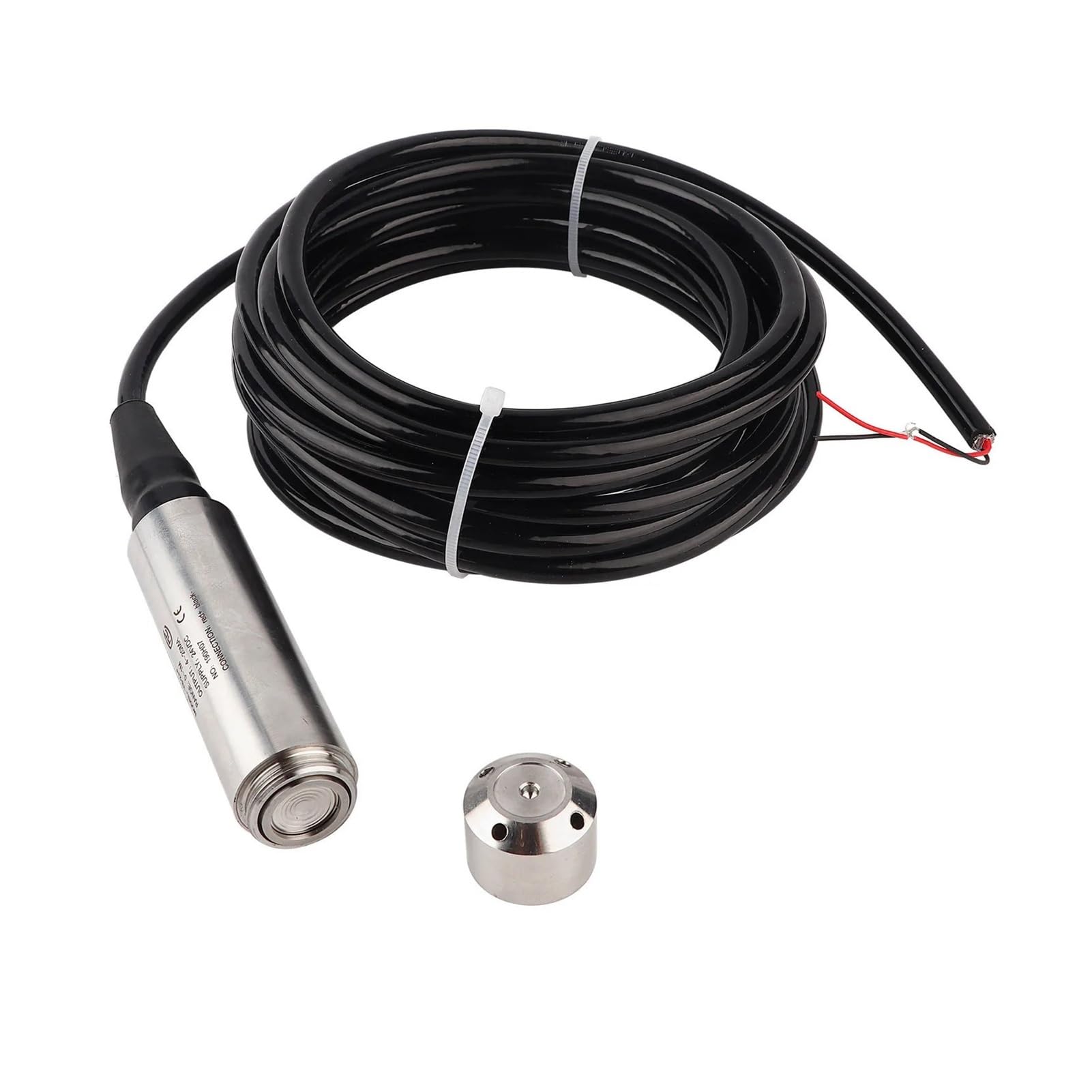 Przetwornik poziomu cieczy, kabel 5 m, czujnik poziomu cieczy w wodzie, 12 V-32 V DC, 4-20 mA Solidna ochrona(0-1m)
