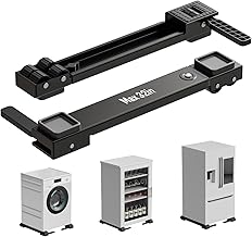 Appliance Rollers Heavy Duty,Newest Extendable Appliance Sliders,Liftable Washing Machine Base,Easily Move Washer and Dryer Machines,Refrigerators,Furniture-Black