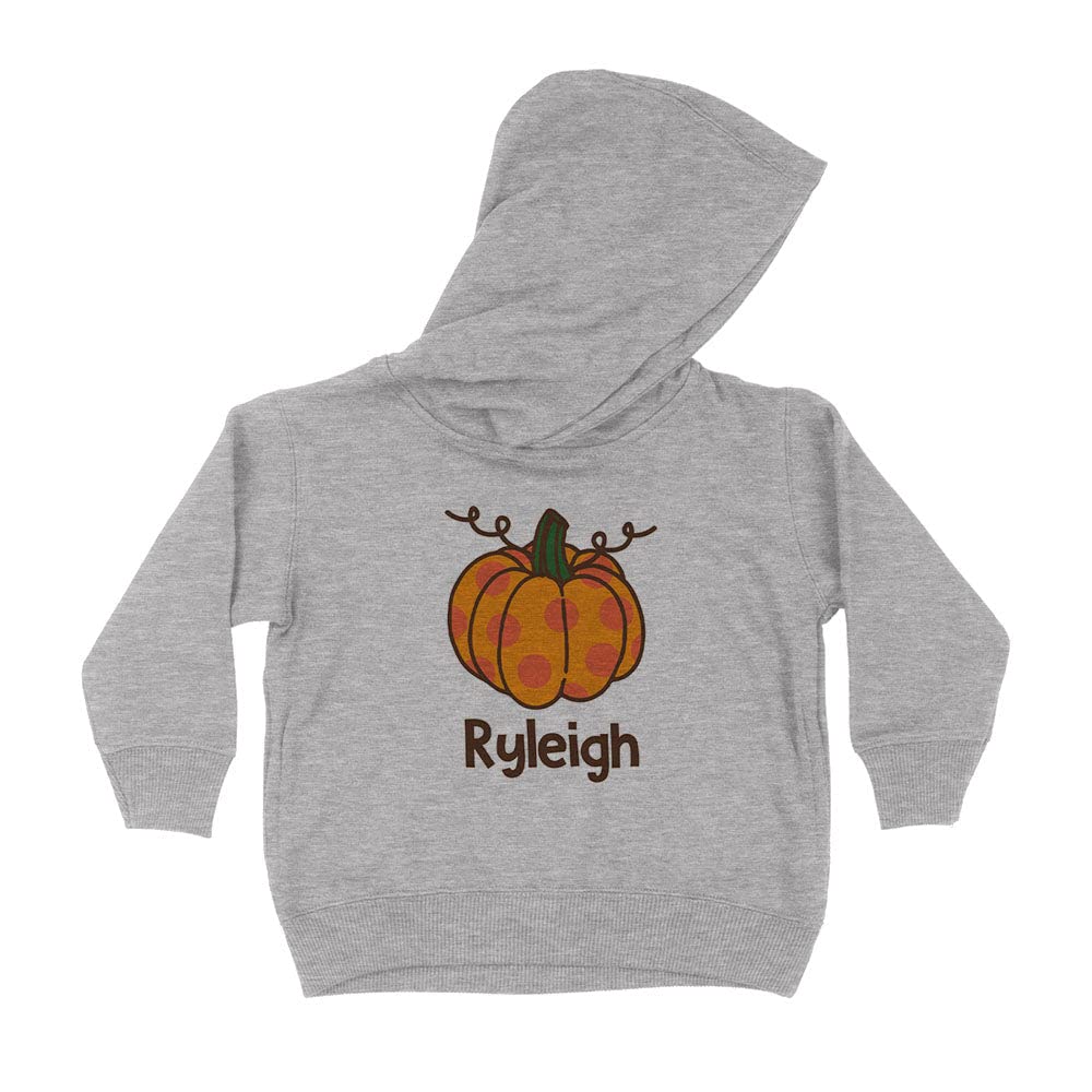 Pumpkin Ryleigh Kids Hoodie Sweatshirt Toddler 5T Heather Grey