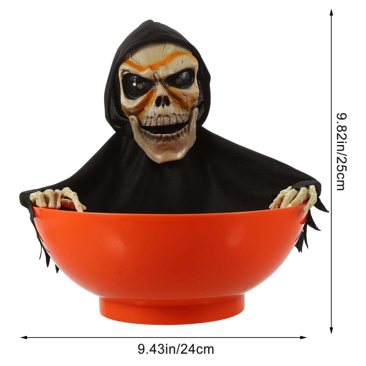 Kisangel -licht Geisterschädel Halloween Süßigkeitenschale Mit Bewegungsaktivierung Für Party- Und Heimdekorationen
