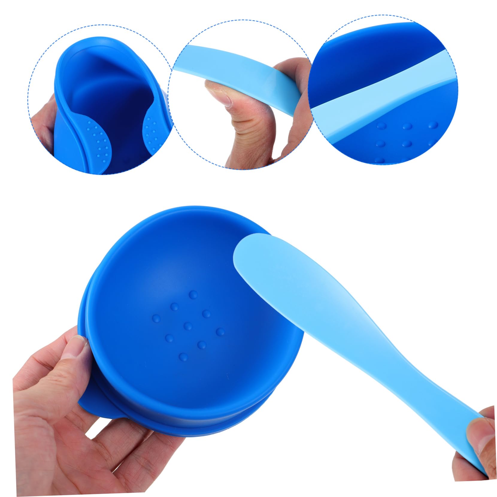 IWOWHERO Diy Face Mask Bowl Set 2pcs Silicone Mixing Bowls for Beauty Salons Mask Stirring Tools Random