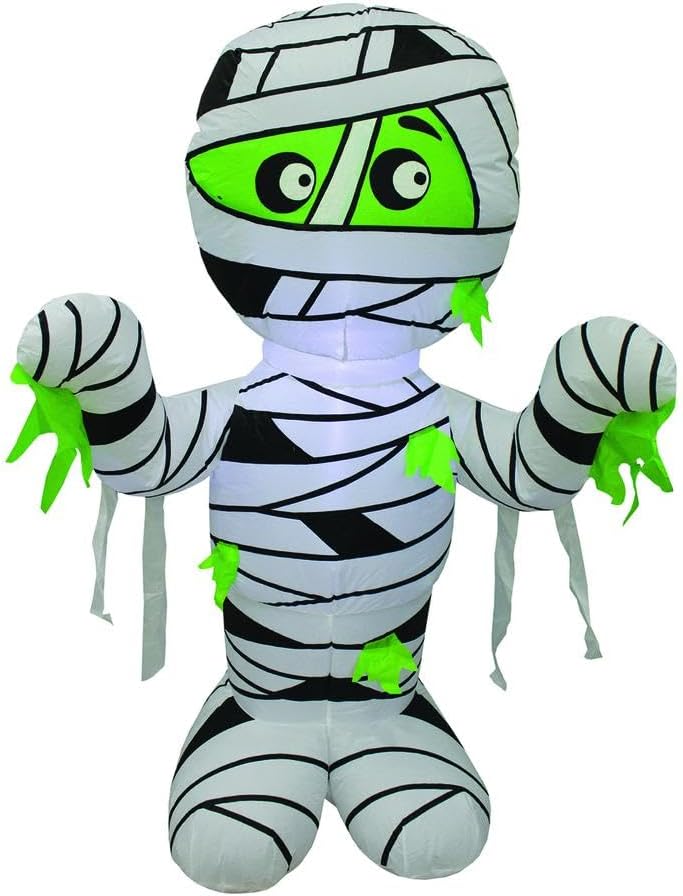 4 Foot LED Inflatable Mummy – Pre-Lit Indoor/Outdoor Halloween Yard Decoration