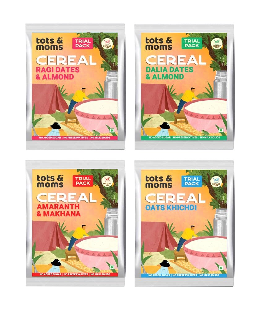 TOTS AND MOMS Instant Mix Trial Combo | Natural, Healthy And Filling | 4 Packs - Cumin, Pepper, 0.23 Kg