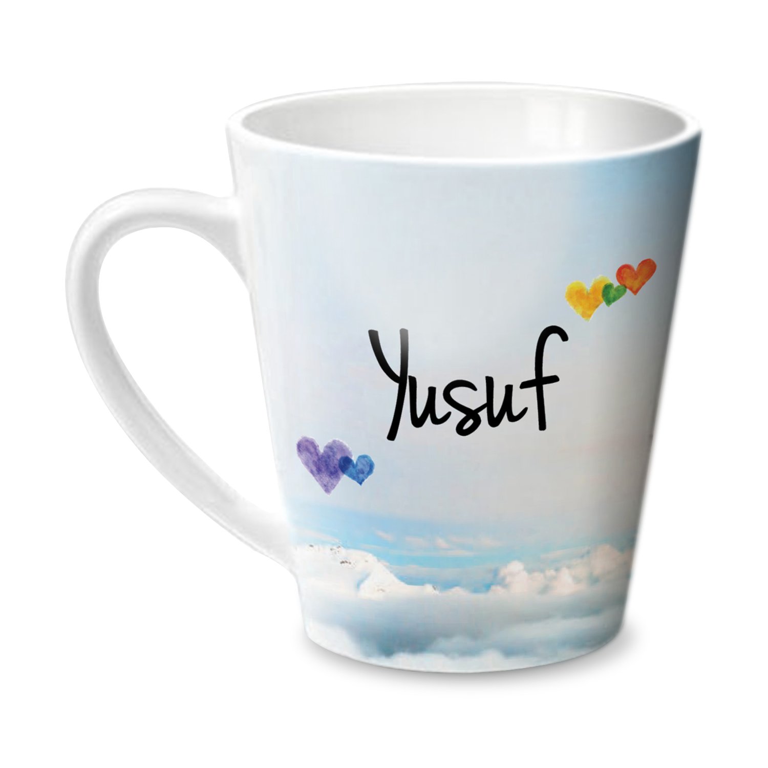 Hot Muggs® Simply Love You Yusuf Conical Personalised Name Ceramic, 315ml, 1 Unit
