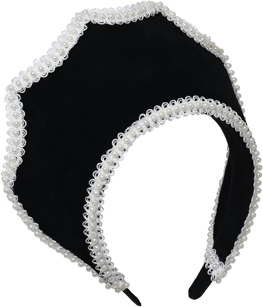 BPURB Victorian Vintage Headwear for Women Elizabethan Tudor Coronet Pilgrim Costume Accessory Anne Boleyn Hat - Image 2