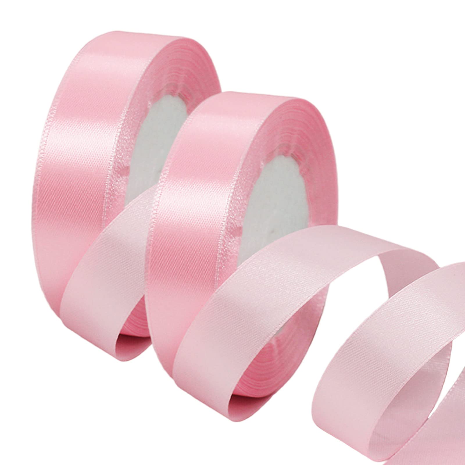 50mm Wide White Ribbon Thick Wedding Car Ribbon 22m, 2 inch Thick White Satin Ribbon for Gift Wrapping Wedding Car Christmas Birthday Cake Hair Bow Florist Bouquet Crafts Decorations — view 74