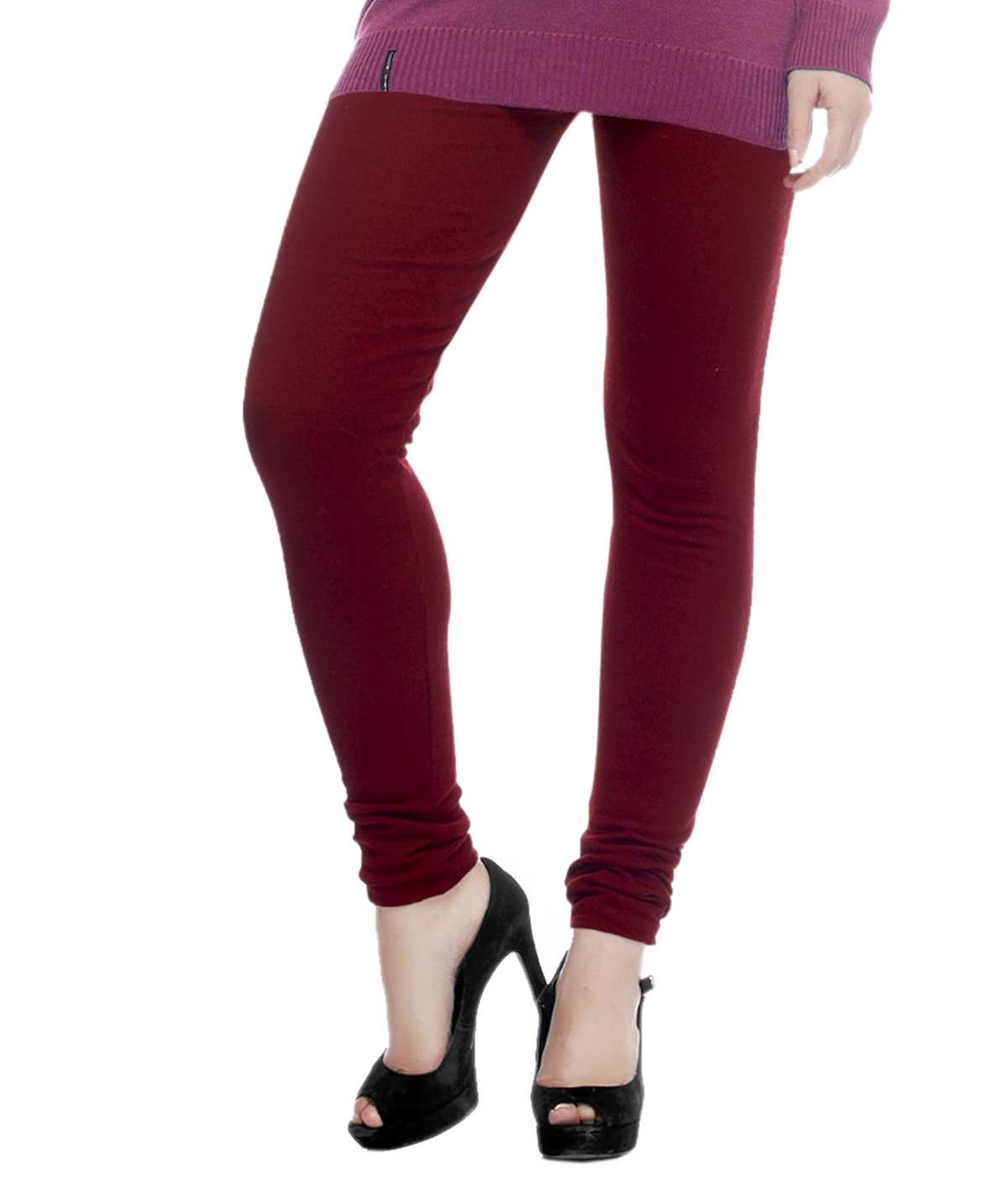 rrtbz Maroon Woolen Women's Leggings - XL-picture-11
